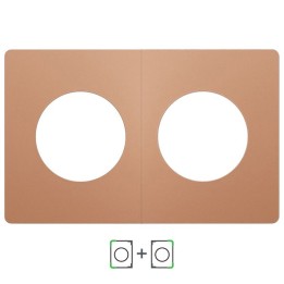 Schneider Odace Architecte - plaque de finition double - effet Cuivre - Réf : S931800-P