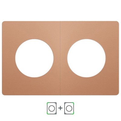 Schneider Odace Architecte - plaque de finition double - effet Cuivre - Réf : S931800-P