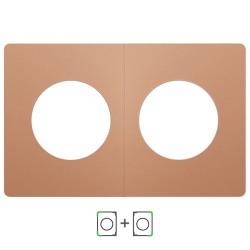 Schneider Odace Architecte - plaque de finition double - effet Cuivre - Réf : S931800-P
