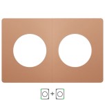 Schneider Odace Architecte - plaque de finition double - effet Cuivre - Réf : S931800-P