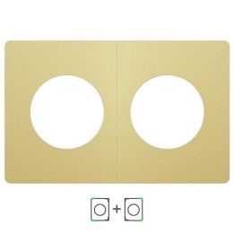 Schneider Odace Architecte - plaque de finition double - effet Laiton - Réf : S932800-P
