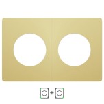 Schneider Odace Architecte - plaque de finition double - effet Laiton - Réf : S932800-P