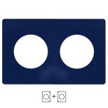 Schneider Odace Architecte - plaque de finition double - Bleu émaillé - Réf : S933800-P