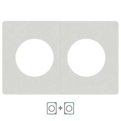 Schneider Odace Architecte - plaque de finition double - effet Béton - Réf : S955800-P