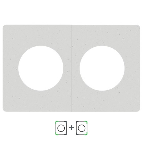 Schneider Odace Architecte - plaque de finition double - effet Béton - Réf : S955800-P