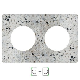 Schneider Odace Architecte - plaque de finition double - effet Terrazzo - Réf : S954800-P