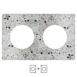 Schneider Odace Architecte - plaque de finition double - effet Terrazzo - Réf : S954800-P