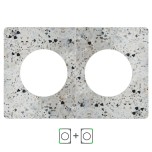 Schneider Odace Architecte - plaque de finition double - effet Terrazzo - Réf : S954800-P