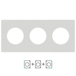 Schneider Odace Architecte - plaque de finition triple - effet Béton - Réf : S955800-P3