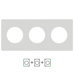 Schneider Odace Architecte - plaque de finition triple - effet Béton - Réf : S955800-P3