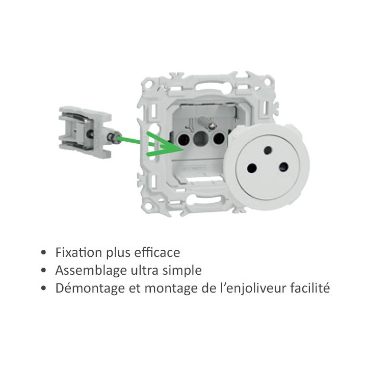 Schneider Odace - sachet de 20 griffes longues - pour boîtes 50/60 mm - Réf : S989691