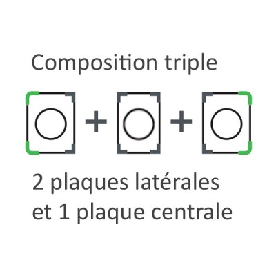 Schneider Odace Architecte - plaque de finition centrale - effet Terrazzo - Réf : S954801