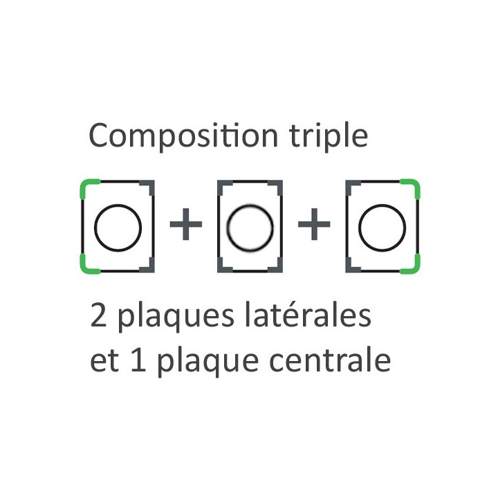 Schneider Odace Architecte - plaque de finition centrale - effet Terrazzo - Réf : S954801