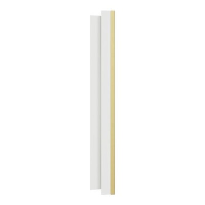 Schneider Odace - Prise 2P+T affleurante blanc craie - avec plaque métal laiton blanc - Réf : S920052-PBL