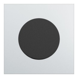 Schneider Odace - va-et-vient ou poussoir noir onyx - 10AX - avec plaque métal Aluminium - Réf : S940204-PAL