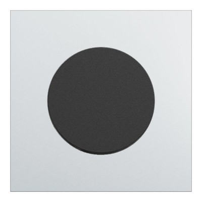 Schneider Odace - va-et-vient ou poussoir noir onyx - 10AX - avec plaque métal Aluminium - Réf : S940204-PAL