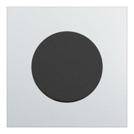 Schneider Odace - va-et-vient ou poussoir noir onyx - 10AX - avec plaque métal Aluminium - Réf : S940204-PAL
