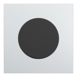 Schneider Odace - va-et-vient ou poussoir noir onyx - 10AX - avec plaque métal Aluminium - Réf : S940204-PAL