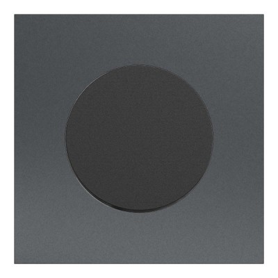 Schneider Odace - va-et-vient ou poussoir noir onyx - 10AX - avec plaque métal effet perle noire - Réf : S940204-PPN