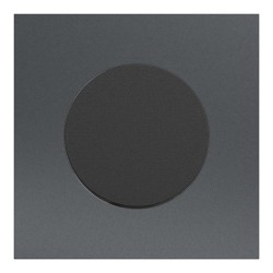 Schneider Odace - va-et-vient ou poussoir noir onyx - 10AX - avec plaque métal effet perle noire - Réf : S940204-PPN
