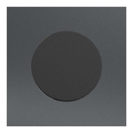 Schneider Odace - va-et-vient ou poussoir noir onyx - 10AX - avec plaque métal effet perle noire - Réf : S940204-PPN