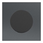 Schneider Odace - va-et-vient ou poussoir noir onyx - 10AX - avec plaque métal effet perle noire - Réf : S940204-PPN