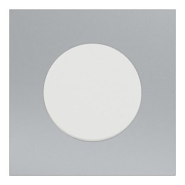 Schneider Odace - va-et-vient ou poussoir blanc craie - 10AX - avec plaque métal titane blanc - Réf : S920204-PBT