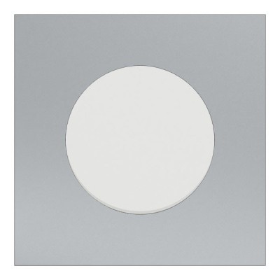 Schneider Odace - va-et-vient ou poussoir blanc craie - 10AX - avec plaque métal titane blanc - Réf : S920204-PBT