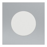 Schneider Odace - va-et-vient ou poussoir blanc craie - 10AX - avec plaque métal titane blanc - Réf : S920204-PBT