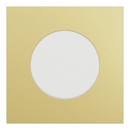 Schneider Odace - va-et-vient ou poussoir blanc craie - 10AX - avec plaque métal laiton blanc - Réf : S920204-PBL