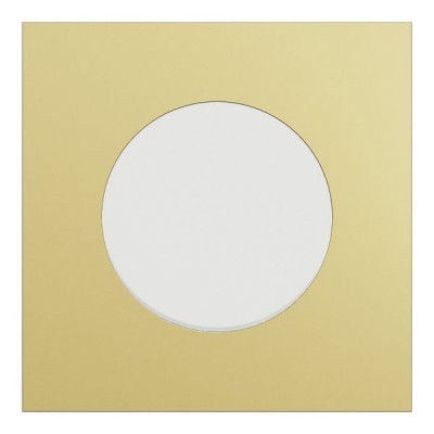 Schneider Odace - va-et-vient ou poussoir blanc craie - 10AX - avec plaque métal laiton blanc - Réf : S920204-PBL
