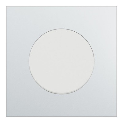 Schneider Odace - va-et-vient ou poussoir blanc craie - 10AX - avec plaque métal Aluminium blanc - Réf : S920204-PBAL