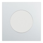 Schneider Odace - va-et-vient ou poussoir blanc craie - 10AX - avec plaque métal Aluminium blanc - Réf : S920204-PBAL