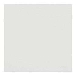Schneider Odace - va-et-vient ou poussoir intégral - 10AX - avec enjoliveur et plaque - blanc craie - Réf : S980204-PB