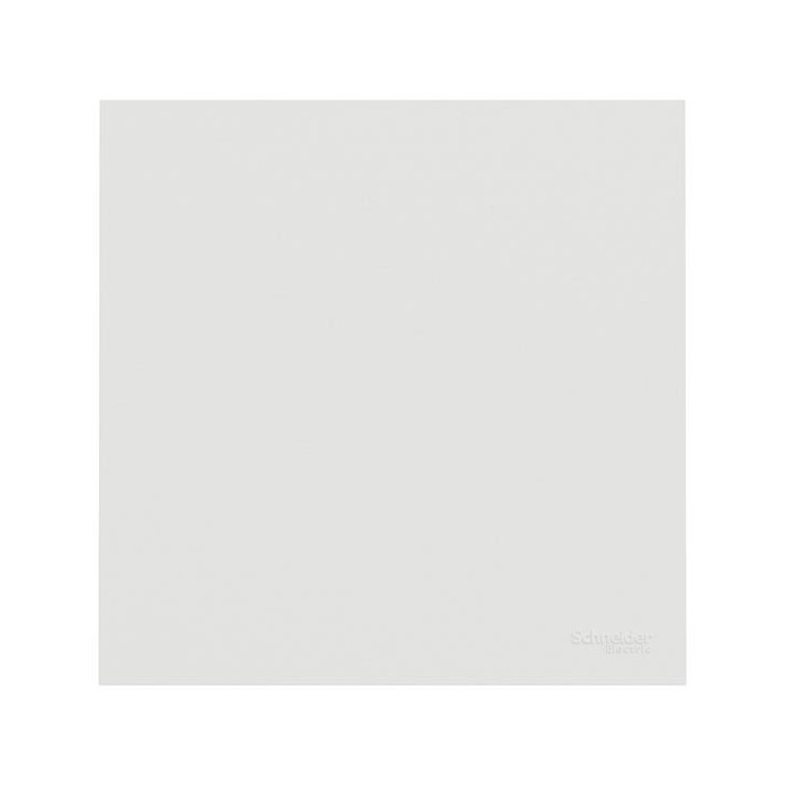 Schneider Odace - va-et-vient ou poussoir intégral - 10AX - avec enjoliveur et plaque - blanc craie - Réf : S980204-PB