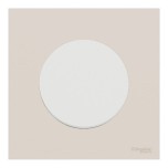 Schneider Odace - va-et-vient ou poussoir blanc craie - 10AX - avec plaque de finition beige sable - Réf : S920204-PCB