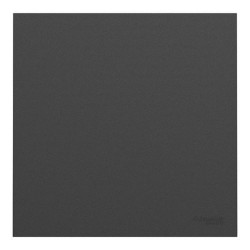 Schneider Odace - va-et-vient ou poussoir intégral - 10AX - avec enjoliveur et plaque - noir onyx - Réf : S980204-PN