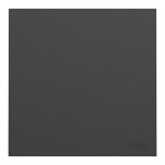 Schneider Odace - va-et-vient ou poussoir intégral - 10AX - avec enjoliveur et plaque - noir onyx - Réf : S980204-PN