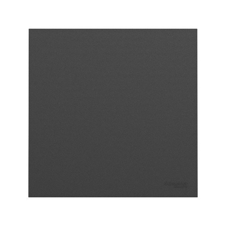 Schneider Odace - va-et-vient ou poussoir intégral - 10AX - avec enjoliveur et plaque - noir onyx - Réf : S980204-PN