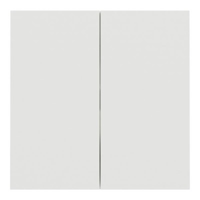 Schneider Odace - Double va-et-vient ou poussoir intégral - 10AX - avec enjoliveur et plaque - blanc craie - Réf : S980214-PB