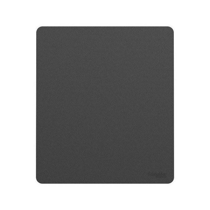 Schneider Odace - va-et-vient ou poussoir intégral - 10AX - avec enjoliveur et plaque Architecte - noir - Réf : S980204-PNA