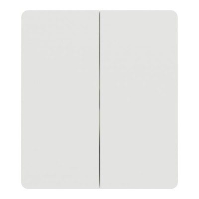 Schneider Odace - Double va-et-vient ou poussoir intégral - 10AX - avec enjoliveur et plaque Archi - blanc - Réf : S980214-PBA