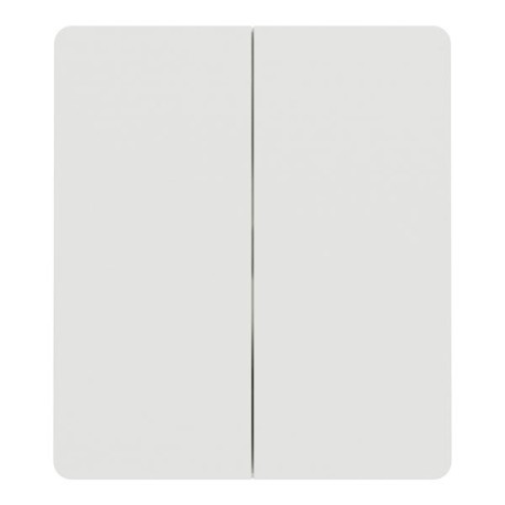 Schneider Odace - Double va-et-vient ou poussoir intégral - 10AX - avec enjoliveur et plaque Archi - blanc - Réf : S980214-PBA