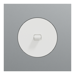 Schneider Odace - va-et-vient ou poussoir à levier blanc craie - 10AX - avec plaque métal titane blanc - Réf : S920203-PBT