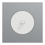 Schneider Odace - va-et-vient ou poussoir à levier blanc craie - 10AX - avec plaque métal titane blanc - Réf : S920203-PBT