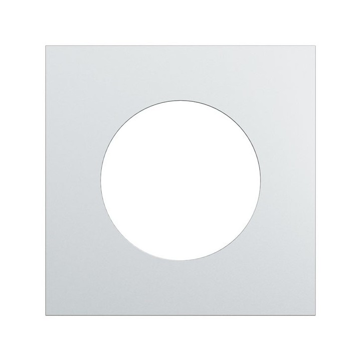 Schneider Odace - va-et-vient ou poussoir à levier blanc craie - 10AX - avec plaque métal Aluminium blanc - Réf : S920203-PBAL