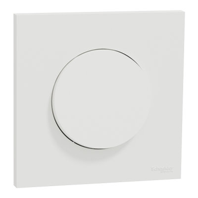 Schneider Odace - va-et-vient ou poussoir avec plaque de finition - 10AX - blanc craie - Réf : S920204-P