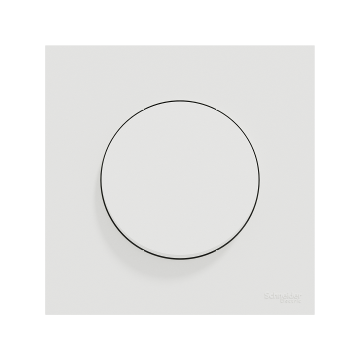 Schneider Odace - va-et-vient ou poussoir avec plaque de finition - 10AX - blanc craie - Réf : S920204-P