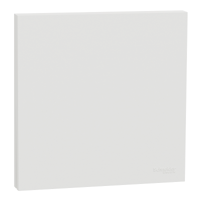 Schneider Odace - va-et-vient ou poussoir intégral - 10AX - avec enjoliveur et plaque - blanc craie - Réf : S980204-PB