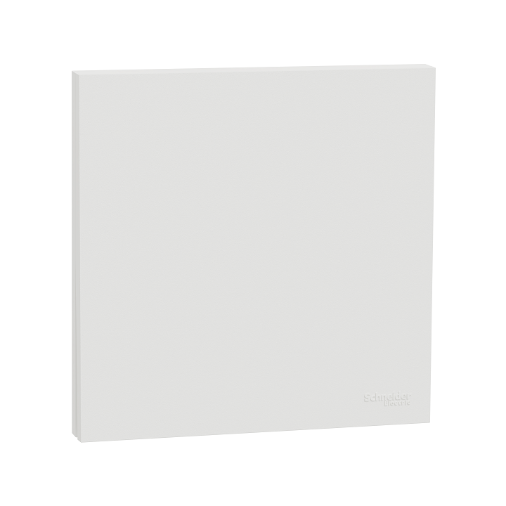 Schneider Odace - va-et-vient ou poussoir intégral - 10AX - avec enjoliveur et plaque - blanc craie - Réf : S980204-PB
